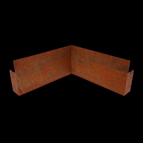 Corten Steel Straight Edging with Tabs - 150 (H)mm