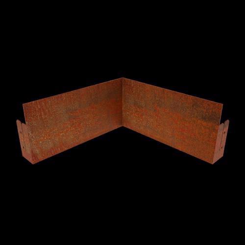Corten Steel Straight Edging with Tabs - 290 (H)mm