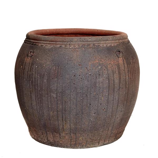 Old Ironstone - Old Bowl Round Pot Planter - Brown - 860 Ø x 800 (H)mm