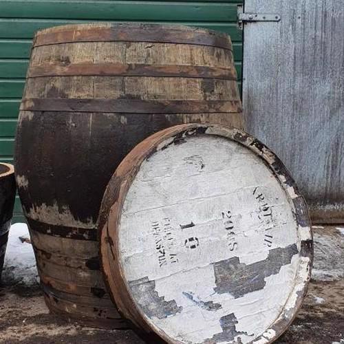 Weathered Oak Whisky Puncheon Ice Bath Barrel