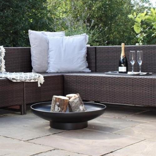 Flame Fire Pit 60cm - Black