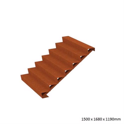 Corten Steel Steps (7 Steps)