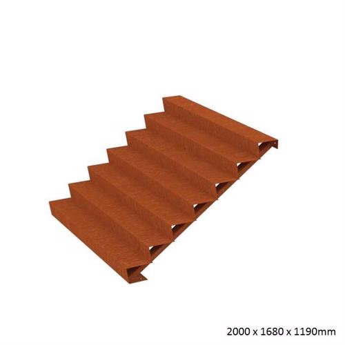 Corten Steel Steps (7 Steps)