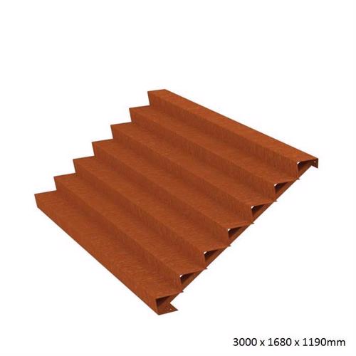 Corten Steel Steps (7 Steps)