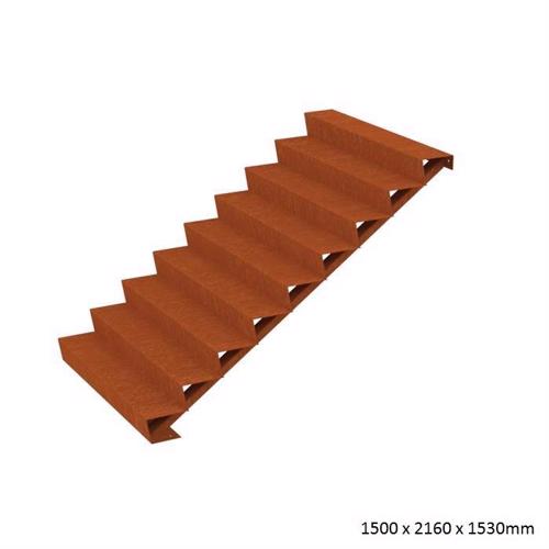 Corten Steel Steps (9 Steps)