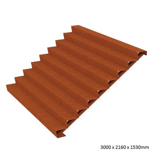 Corten Steel Steps (9 Steps)