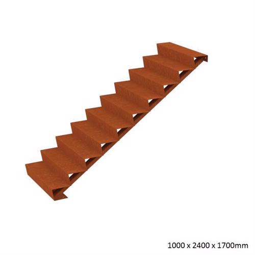 Corten Steel Steps (10 Steps)