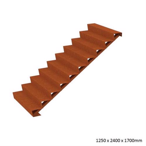 Corten Steel Steps (10 Steps)