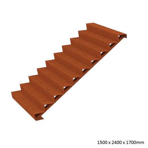 Corten Steel Steps (10 Steps)