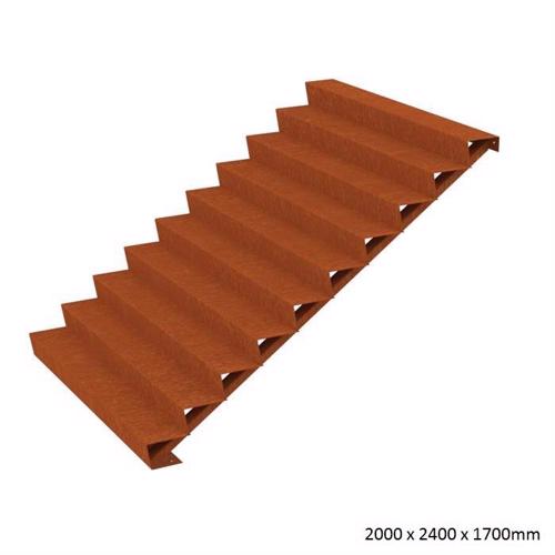 Corten Steel Steps (10 Steps)