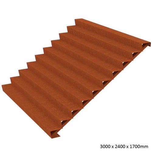 Corten Steel Steps (10 Steps)