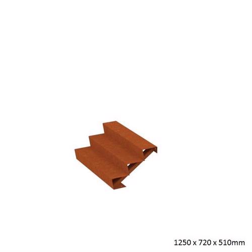 Corten Steel Steps (3 Steps)