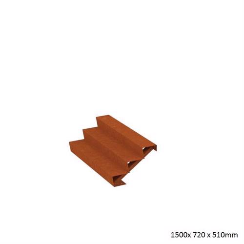 Corten Steel Steps (3 Steps)