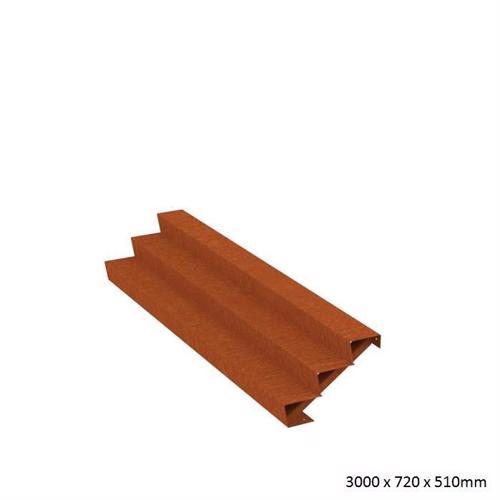 Corten Steel Steps (3 Steps)