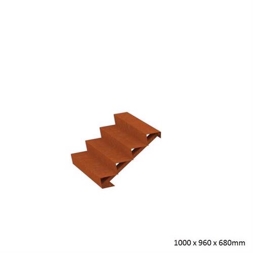 Corten Steel Steps (4 Steps)