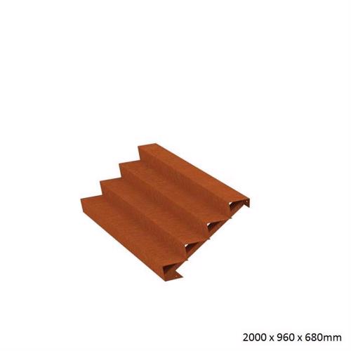 Corten Steel Steps (4 Steps)