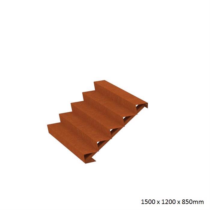 Corten Steel Steps (5 Steps)