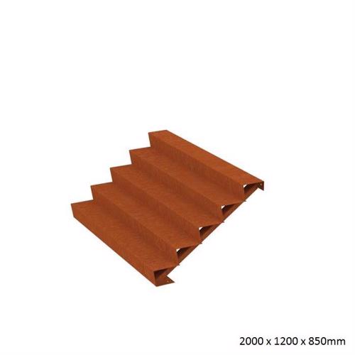 Corten Steel Steps (5 Steps)