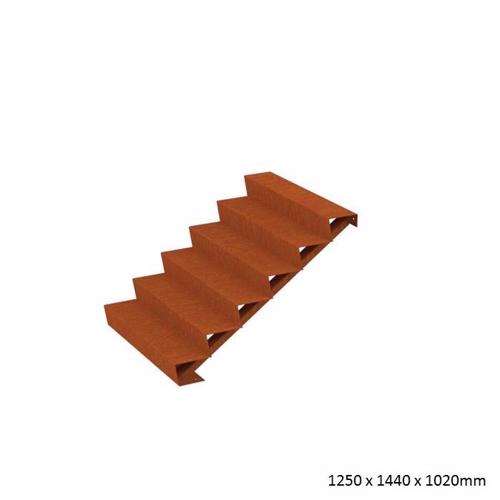 Corten Steel Steps (6 Steps)