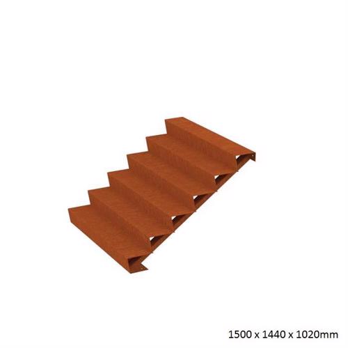 Corten Steel Steps (6 Steps)