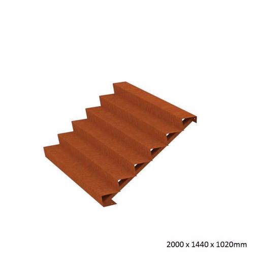 Corten Steel Steps (6 Steps)