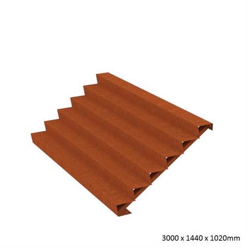 Corten Steel Steps (6 Steps)