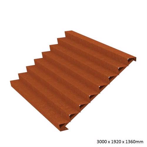 Corten Steel Steps (8 Steps)