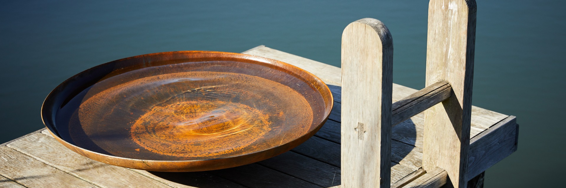 Corten Steel Water Bowl