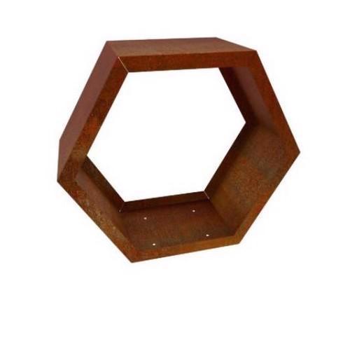 Mevus Linkable Corten Wood Storage - Connector - 385 x 920 x 50 (H)mm