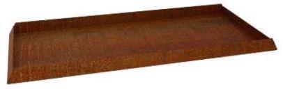 Mevus Linkable Corten Wood Storage - Connector - 385 x 920 x 50 (H)mm