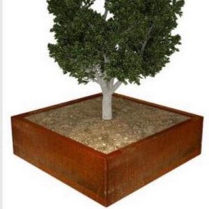 Corten Steel - Unus Square Raised Bed Planter - Rust