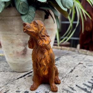 Cast Iron Cockerspaniel Puppy Statue