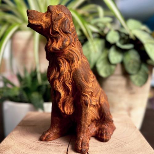 Cast Iron Cockerspaniel Puppy Statue