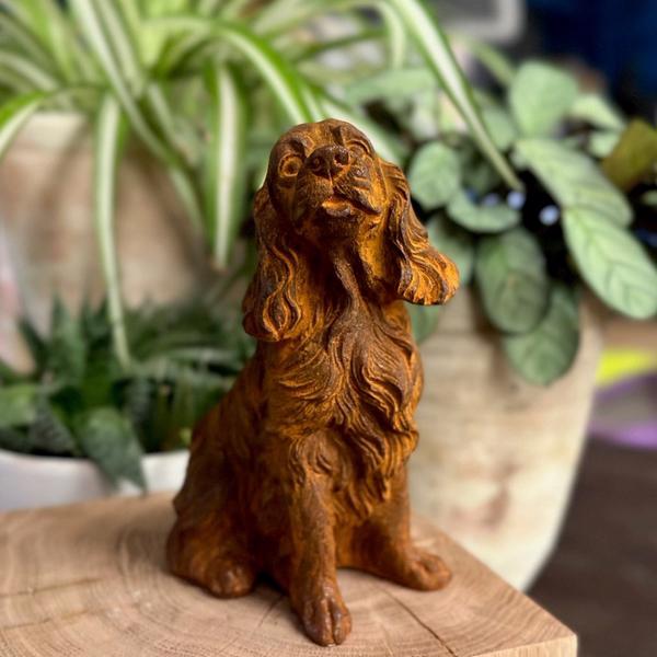 Cast Iron Cockerspaniel Puppy Statue