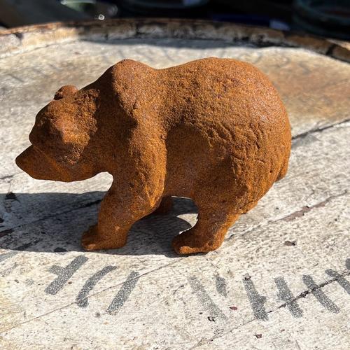 Cast Iron Small Bear Statue