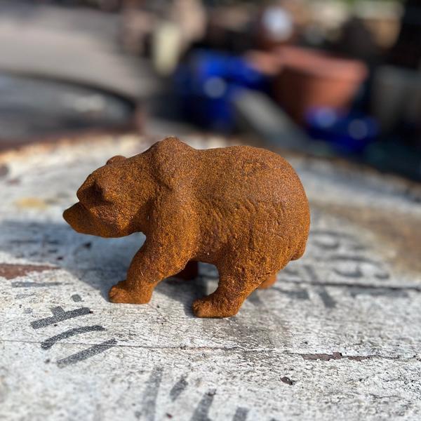 Cast Iron Small Bear Statue