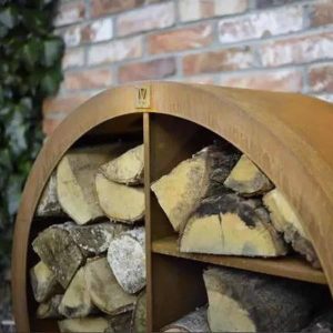 Turos Corten Steel Wood Storage