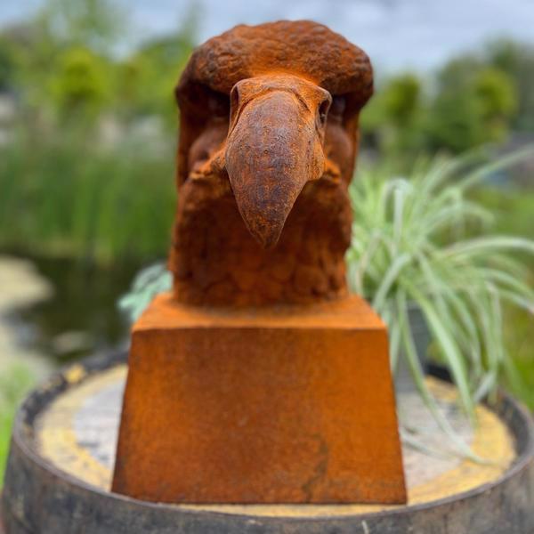 Cast Iron Eagle Head/Bust Statue