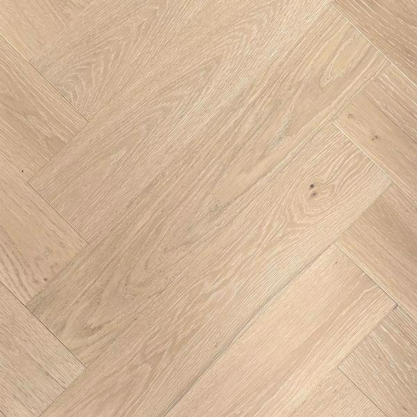 WITLEY Engineered Oak Herringbone flooring, Ice White Limed