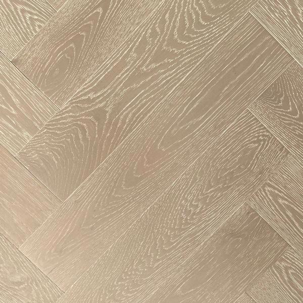 BENTON Engineered Oak Herringbone flooring, Grey Limed