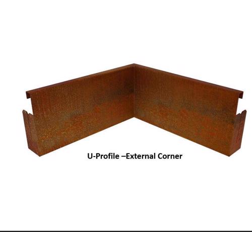 Corten Steel U-Profile Edging - 150 (H)mm **SALE** 15%