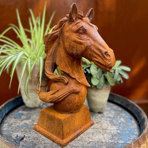 Horse Head on Ball Plinth - Right