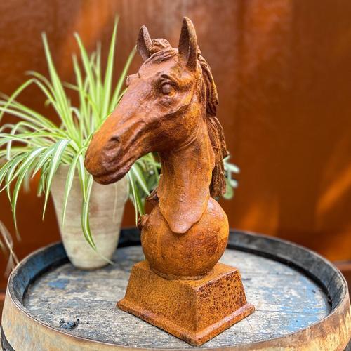 Horse Head on Ball Plinth - Right