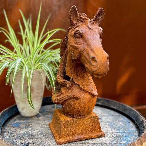 Horse Head on Ball Plinth - Right