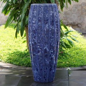 Ta Keo Vase - Angkor Blue - 950 Ø x 950 (H)mm