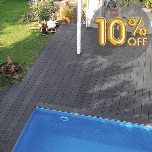 Fiberdeck Decking Vintage Graphite 210 x 23mm ** BLACK FRIDAY SALE PRICE!! **