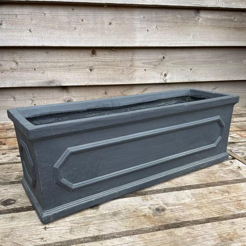 Clayfibre - Chelsea Rectangular Trough Planter - Grey