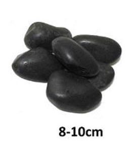 8-10cm Polished Pebbles - BLACK