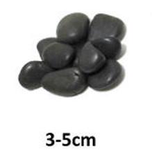 3-5cm Polished Pebbles - 1kg - BLACK