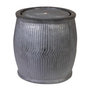 Glazed Ceramic Dunun Fountain - Matt Black